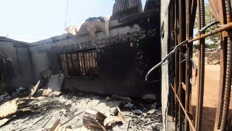 Talensi NDC office set ablaze over DCE nomination