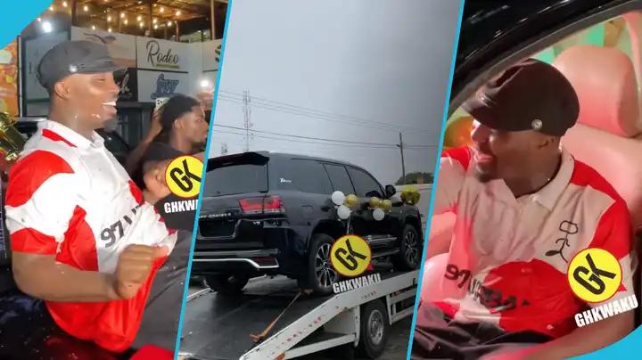 Dancegod Lloyd Goes Wild After Receiving Brand-New Toyota Land Cruiser as a Gift