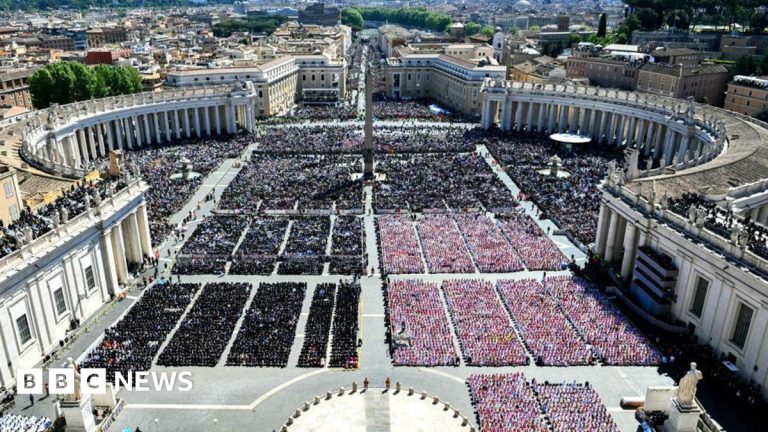 Pope Francis funeral live: Trump, Macron and Prince William join mourners in Rome