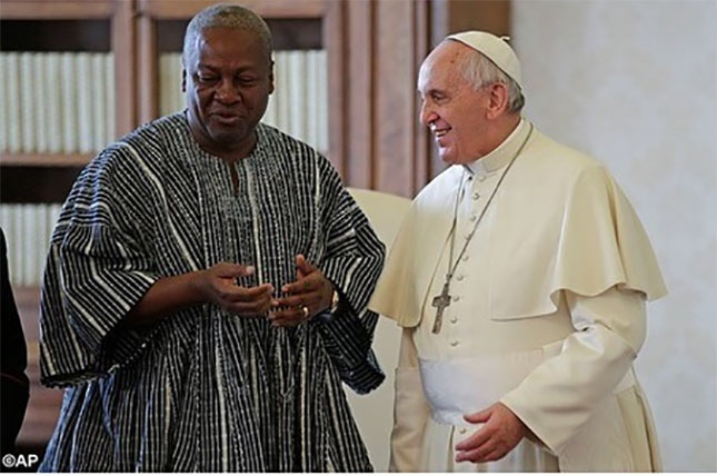 Mahama Pays Tribute to Late Pope Francis
