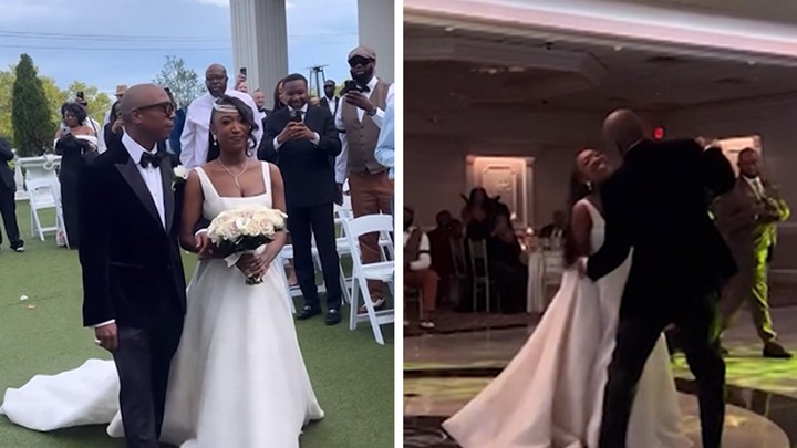 Rapper Ja Rule walks his daughter down the aisle as she marries her heartthrob