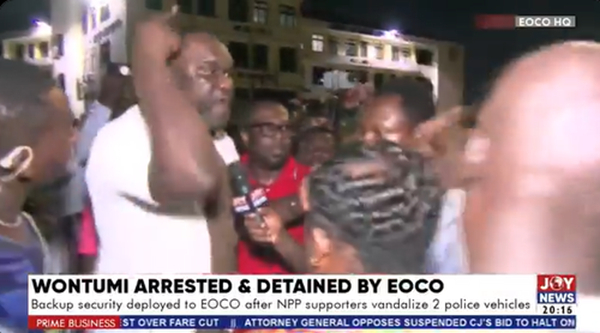 Journalist assaulted as NPP supporters protest Wontumi’s arrest at EOCO