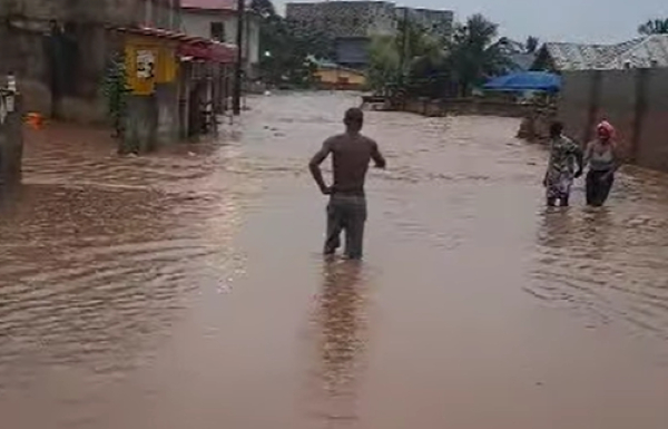 Watch videos of how Sunday’s heavy downpour flooded major streets and homes in Accra