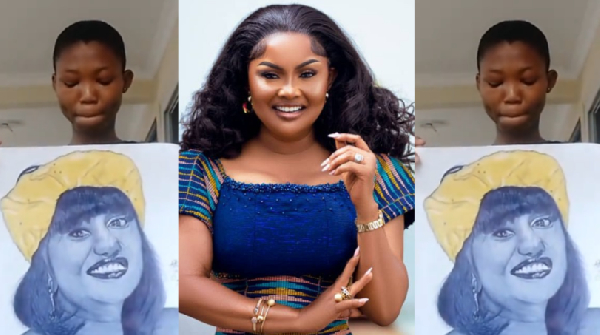 Nana Ama Mcbrown encourages young artist as netizens troll her