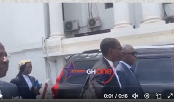 Watch as CJ Torkornoo’s husband is seen leaving the Supreme Court after injunction dismissal