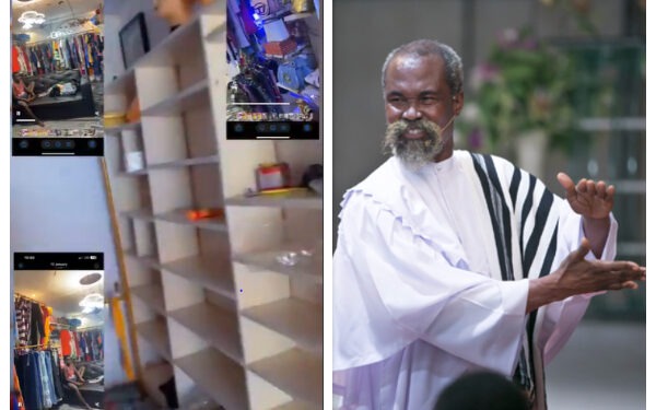 “Adom Nyame, I trusted in your image for protection” – Woman cries after thieves looted her shop