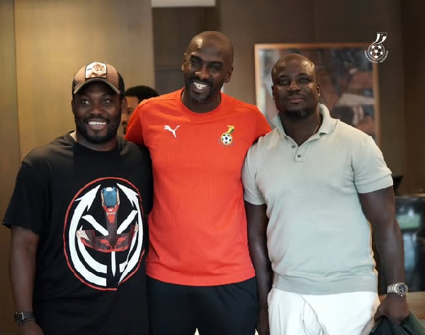 Watch as Michael Essien visits Black Stars ahead of game against Trinidad and Tobago