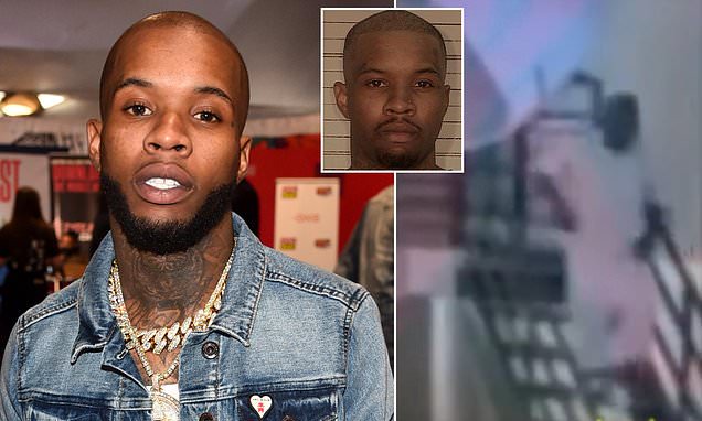 Shocking video of Tory Lanez getting st@bbed 14 times in prison while screaming in a pool of blood