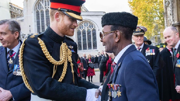 Prince Harry eulogises WOI Joseph Ashitey Hammond on his 100th birthday