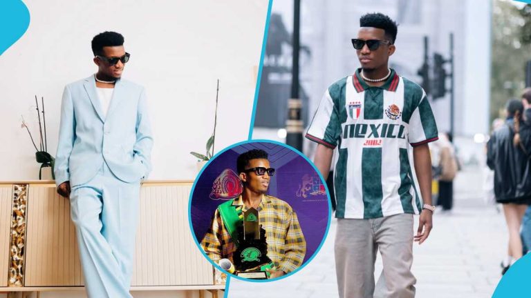 Otumfuo Awards Kofi Kinaata the Youth in Entertainment Award at Millennium Excellence Awards