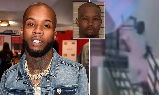 Shocking video of Tory Lanez getting st@bbed 14 times in prison while screaming in a pool of blood