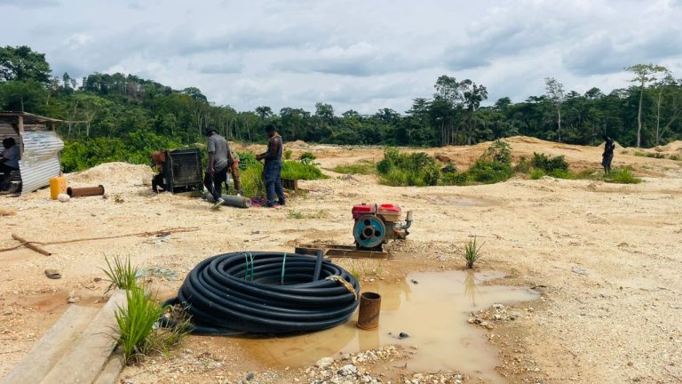 Galamsey: 9 arrested, 4 excavators seized in raid at Akani