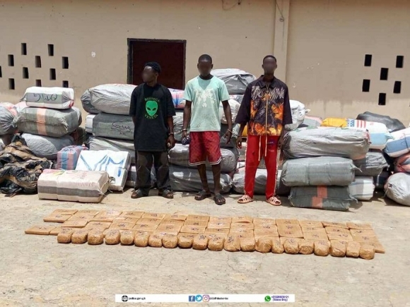 Police arrest three in Asuboni with large quantities of Indian hemp