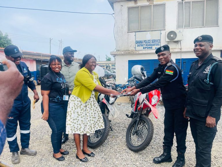 Tema Oil Terminal donates motorbikes to Kpone District Police Station