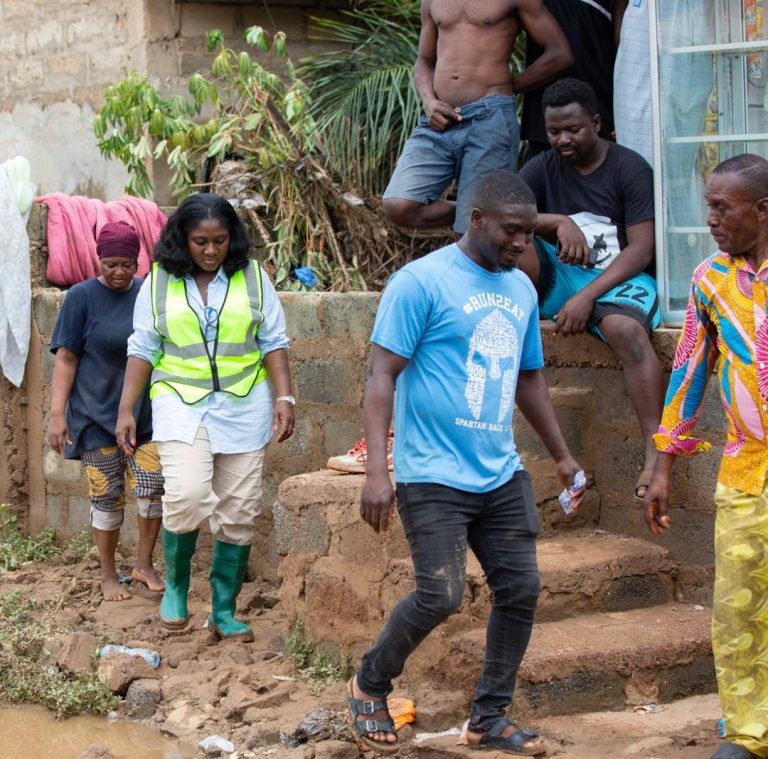 Kozie visits flood-ravaged communities in Adentan