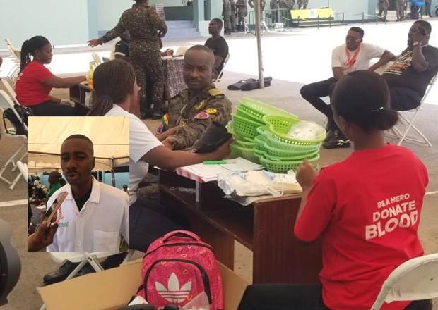 Immigration Officers Donate To Blood Bank