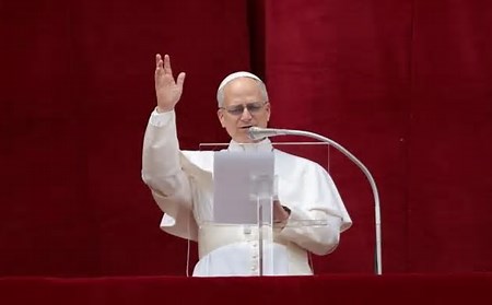 Pope Leo appeals for no more war in first Sunday address