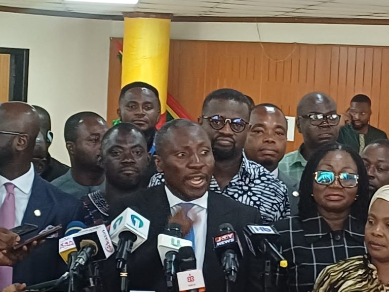 Minority MPs stage dramatic sit-down protest at EOCO for Wontumi’s release