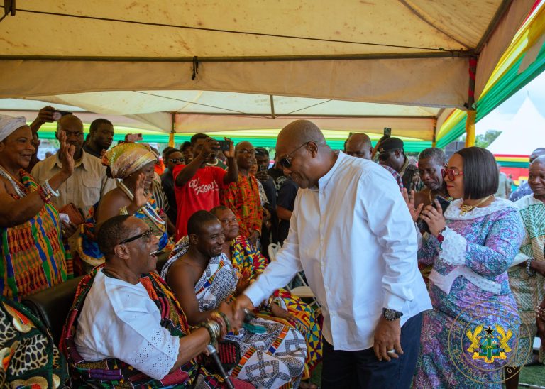 Mahama assures chiefs and people of Greater Accra of good roads 