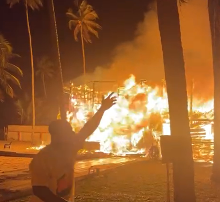 Fire ravages Maaha Beach Resort, several structures destroyed