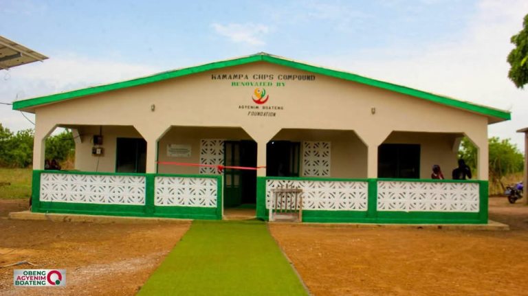 Foundation renovates Kamampa CHPS compound, donates motorbike 