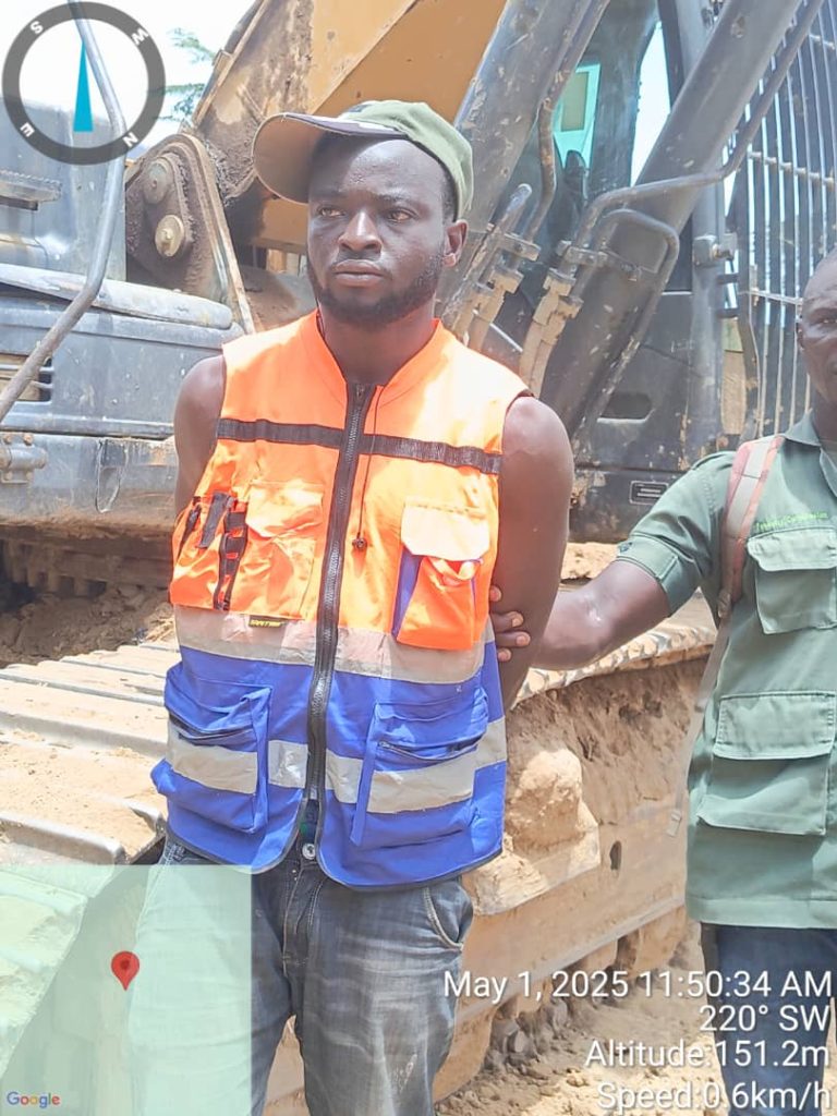 Excavator operator arrested for galamsey in Apranum Forest Reserve