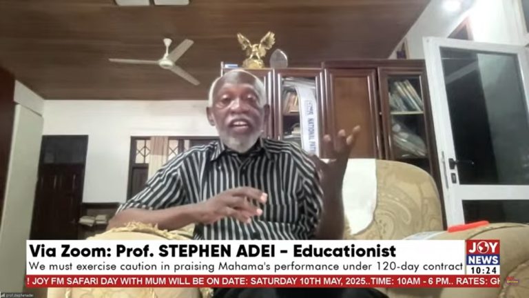 Mahama has done ‘very well’ in his 120-day social contract – Prof Adei