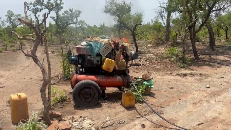 Donatus Atanga leads operation to halt galamsey in Naaga forest