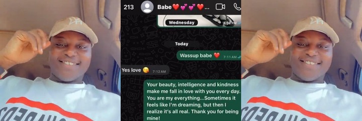 Man shares the hilarious reply his girlfriend sent him after he sent her a long romantic message VIDEO)
