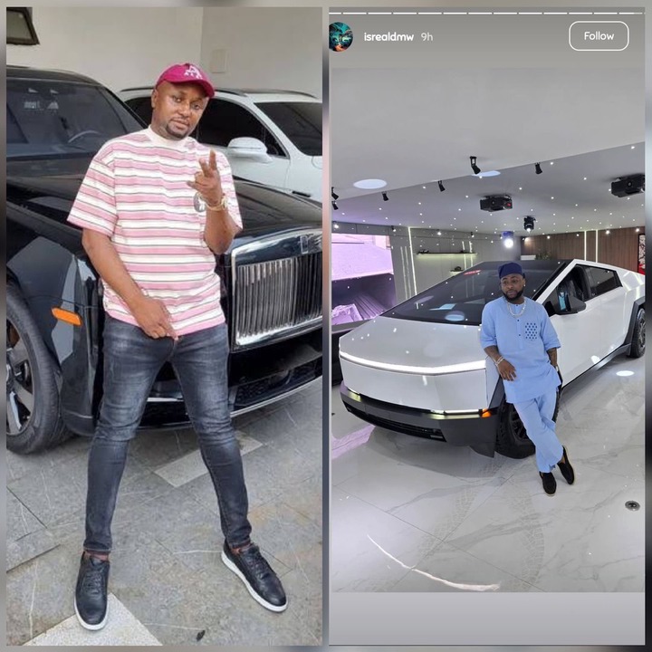 Israel DMW hails Davido as he picks up his brand new Cybertruck (video)