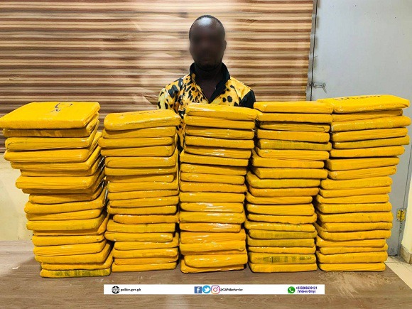 Man arrested in Akatsi for possessing Indian hemp [Photos]