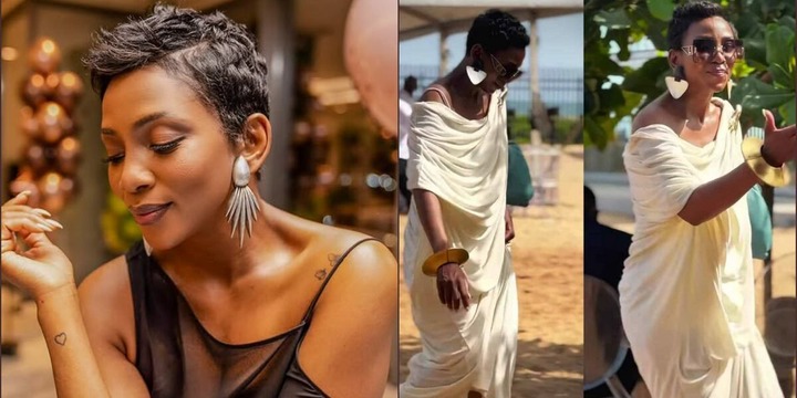 Genevieve Nnaji Looking Gorgeous as She Rocks White Gown to An Event (Video)