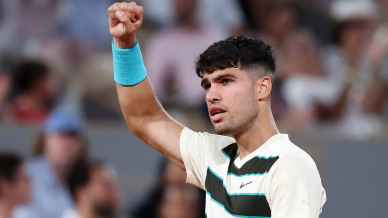 Alcaraz made to suffer in four-set win over Dzumhur