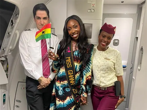 Qatar Airways Cabin Crew Honours Miss Ghana 2025