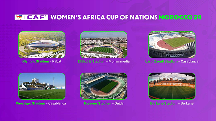 CAF Confirms Match Venues For WAFCON 2025 In Morocco