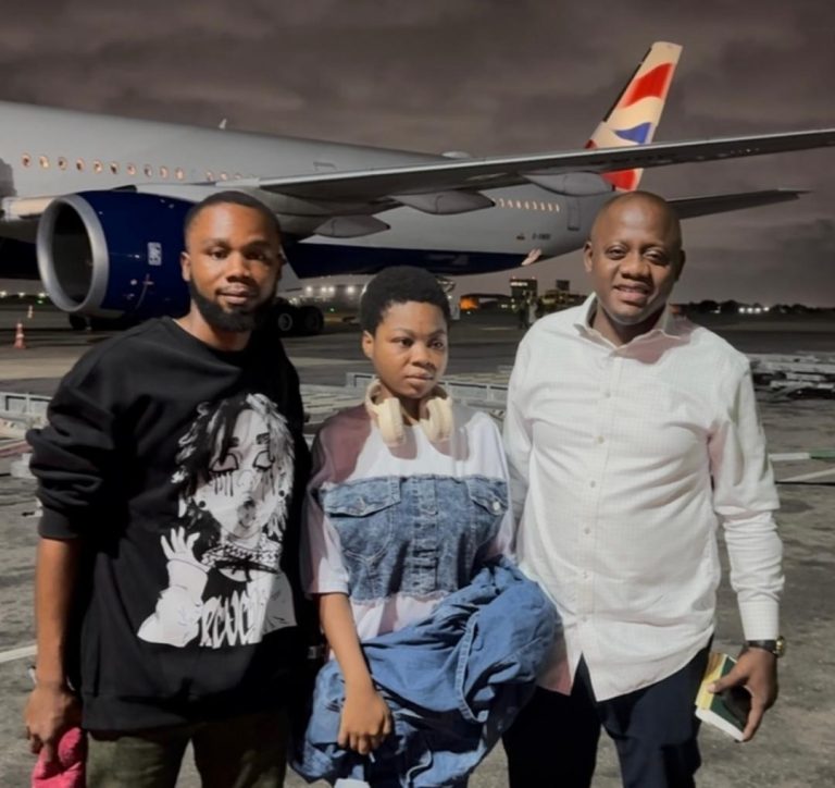 Suzzy Pinamang arrives in UK for urgent eye surgery