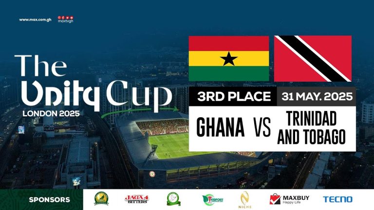 Watch Live: Ghana 4 vs 0 Trinidad and Tobago – 2025 Unity Cup 3RD Place