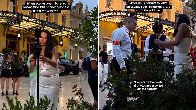 Awkward moment influencer is ‘asked to leave’ by security in Monaco