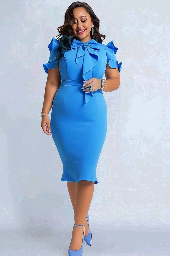 Beautiful flounce dress styles you should see