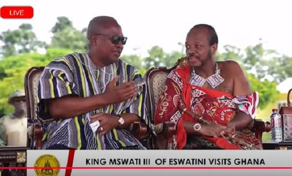 LIVESTREAMED: King of Eswatini arrives in Ghana