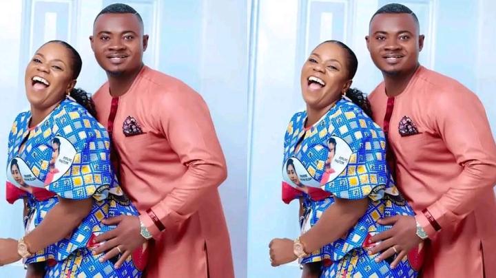 Lovely Moment:Piesie Esther and her handsome Husband are in their Love mood.