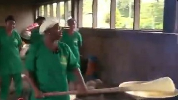 Watch as Prempeh College caterers praise Mahama over quality of food items