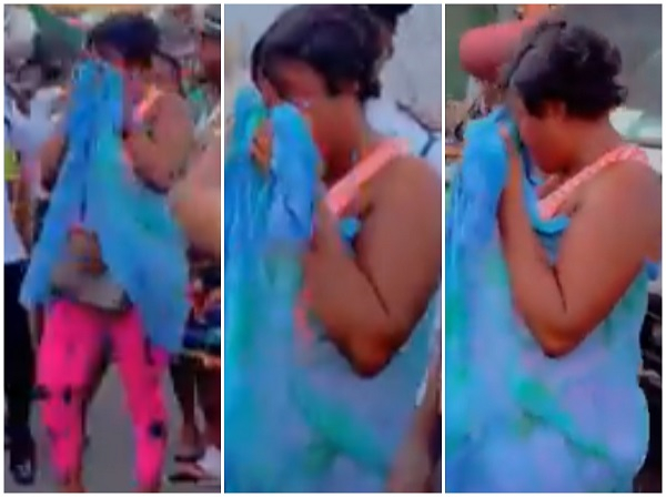 Watch as middle-aged woman is caught shoplifting at Makola Market