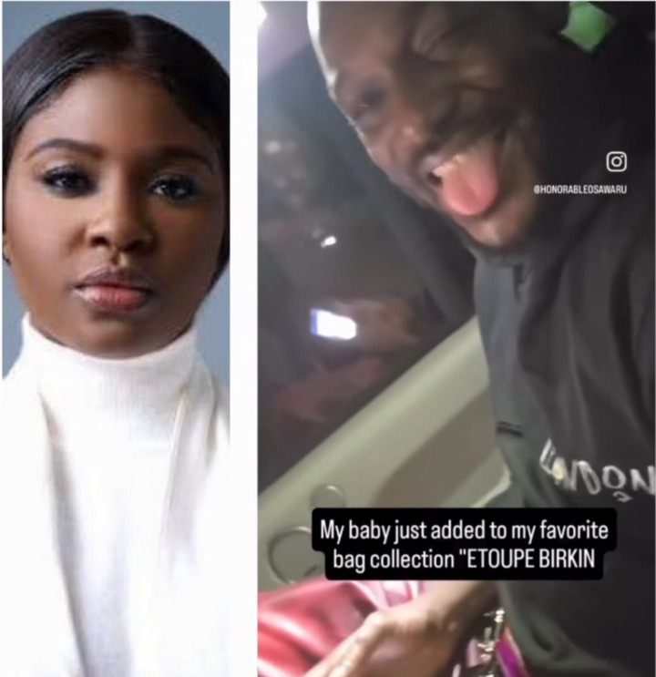 “Thank you. Love you” Tuface Idibia’s woman, Natasha Osawaru celebrates him as he gifts her a Birkin bag (video)