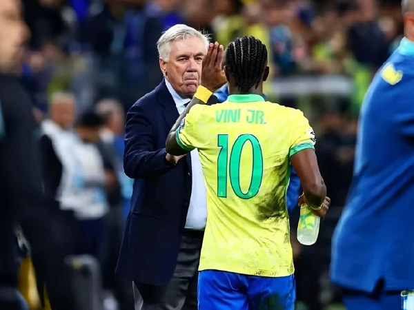Ancelotti rejoices as Vinicius Jr’s goal against Paraguay sends Brazil to 2026 World Cup
