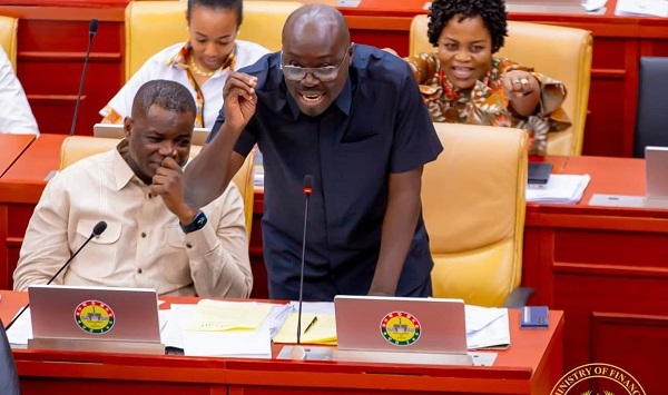 Finance minister Dr Ato Forson addresses Parliament