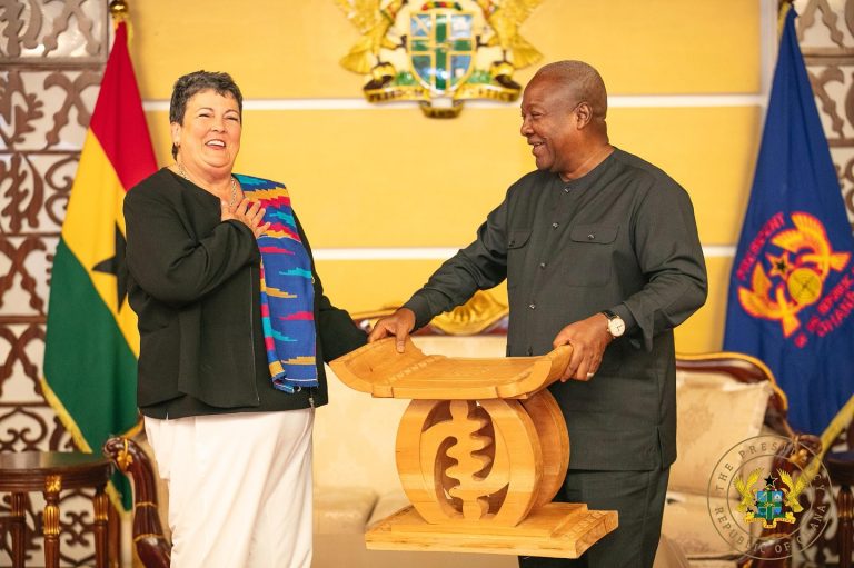 Mahama bids farewell to outgoing United States Ambassador