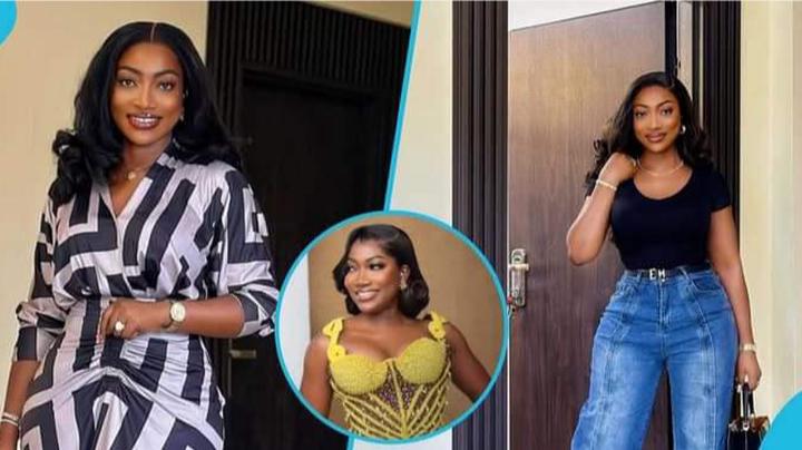 Agyeman Badu’s Wife Flaunts Her Heavy Curves in a Yellow Beaded Kente Gown For a Bridal Shoot