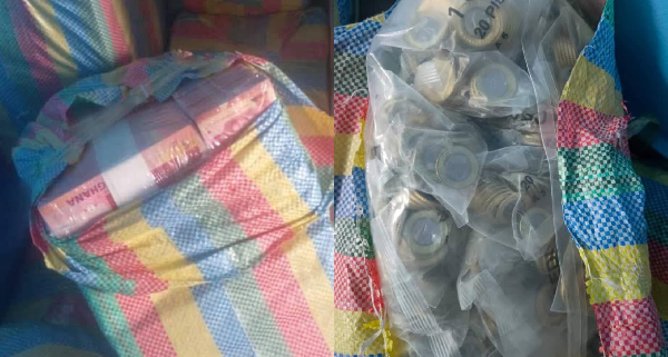 Police intercept bus loaded with sacks containing over GH¢1 million at Juapong