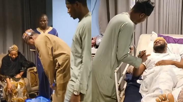 Former Presidential Candidate, Major Hamza Al-Mustapha Visits Actor Adam Zango After Car Accident